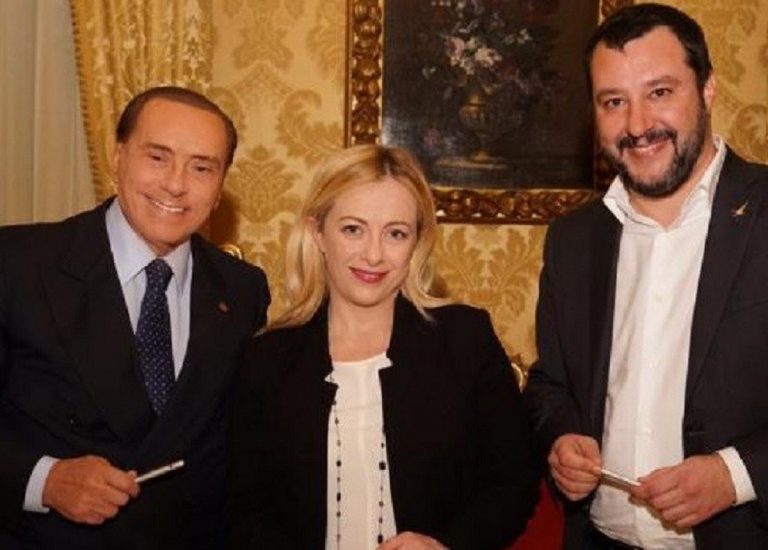 Silvio Berlusconi, Giorgia Meloni e Matteo Salvini