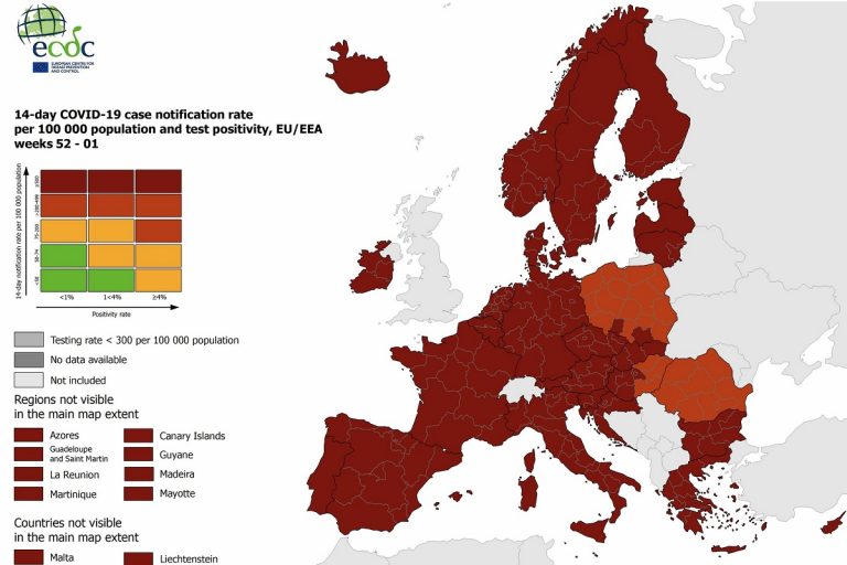 nuova mappa rischio covid ecdc
