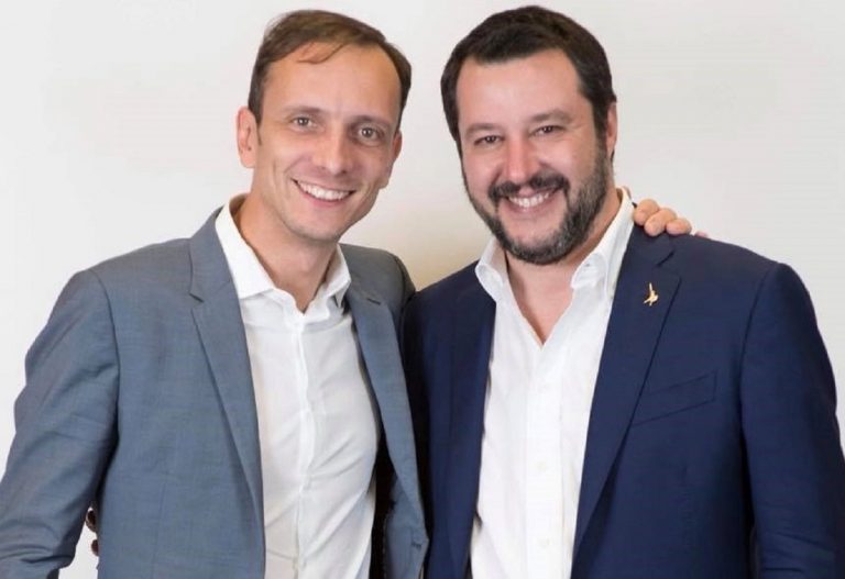 Massimiliano Fedriga con Matteo Salvini