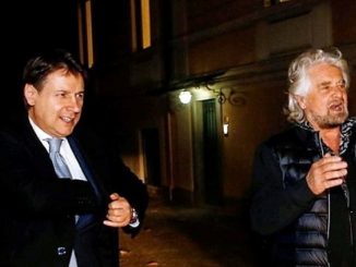 Beppe Grillo con Giuseppe Conte