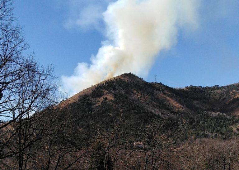 L'incendio a Givoletto della ore scorse