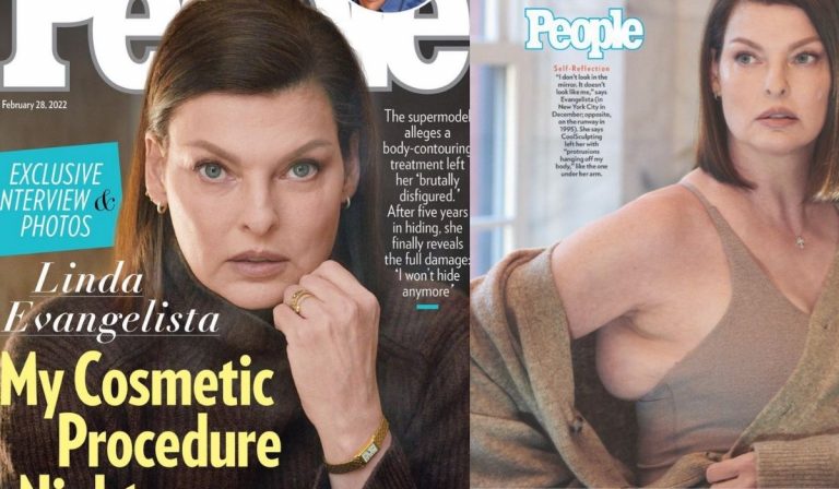 Linda Evangelista si mostra