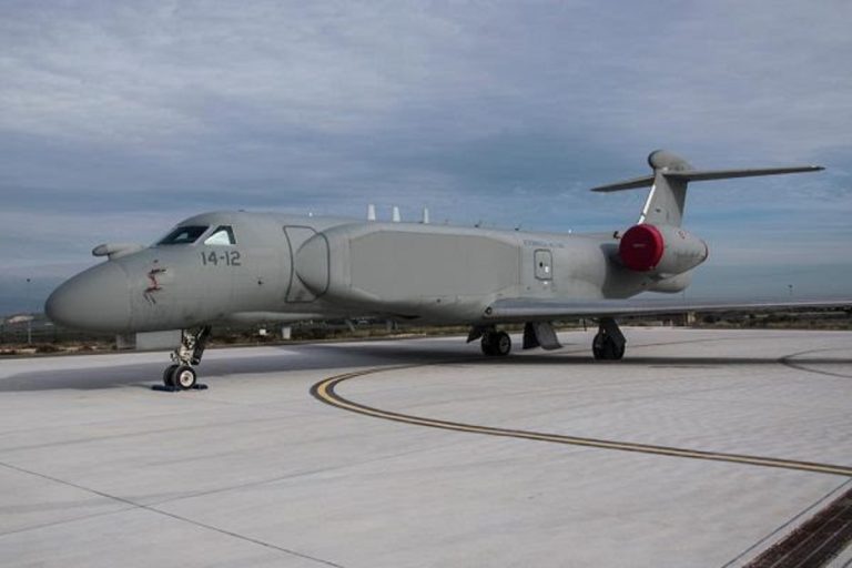 Uno dei due Gulfstream italiani riadattati a velivoli Caew