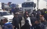 I camionisti in sciopero in Sardegna