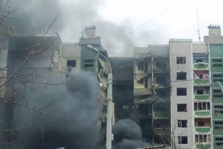 L'ospedale di Chernihiv bombardato