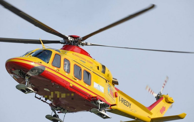 Un elicottero di soccorso lombardo