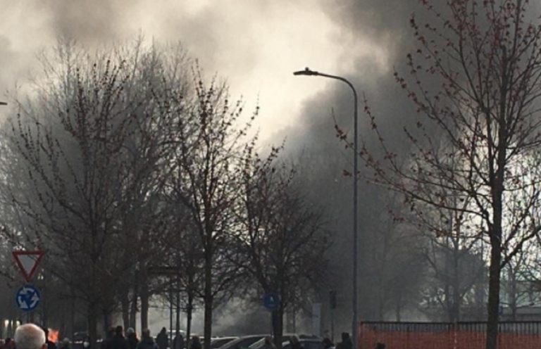 Melzo incendio stazione