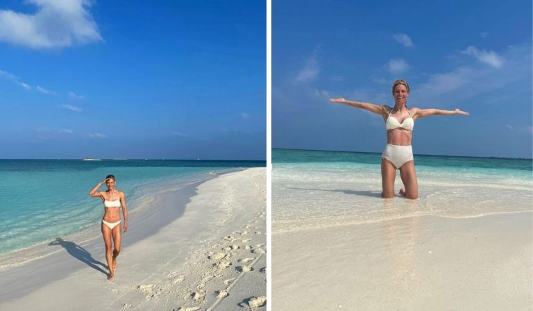 Michelle Hunziker bikini Maldive