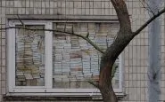Il "muro di libri" a Kiev