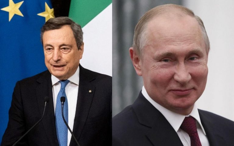 Mario Draghi e Vladimir Putin