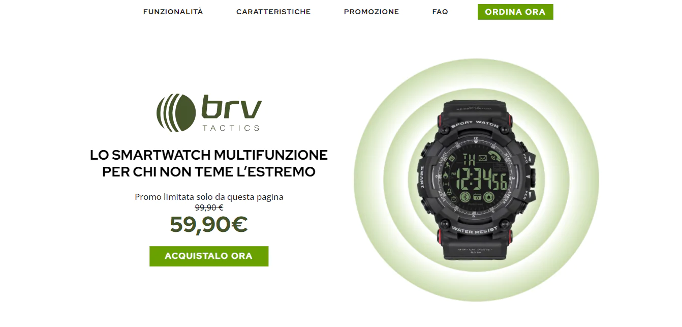 BRV Tactics Smartwatch: recensione, tecnologia e testimonianze