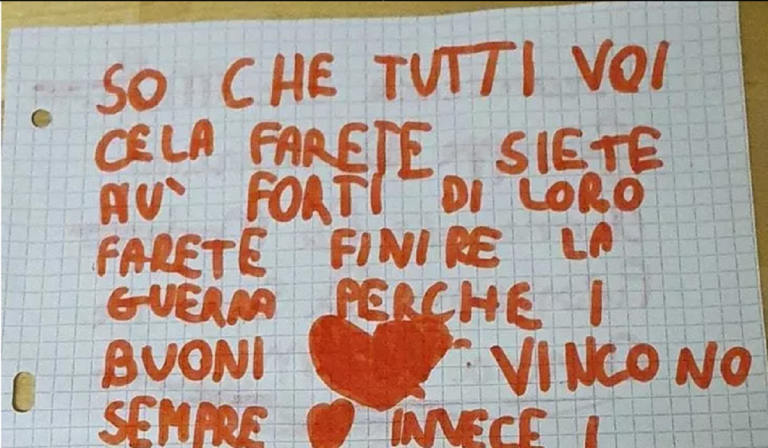messaggio bimbi pacchi profughi