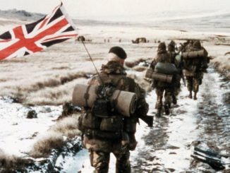 Fanti inglesi sulle isole Falkland