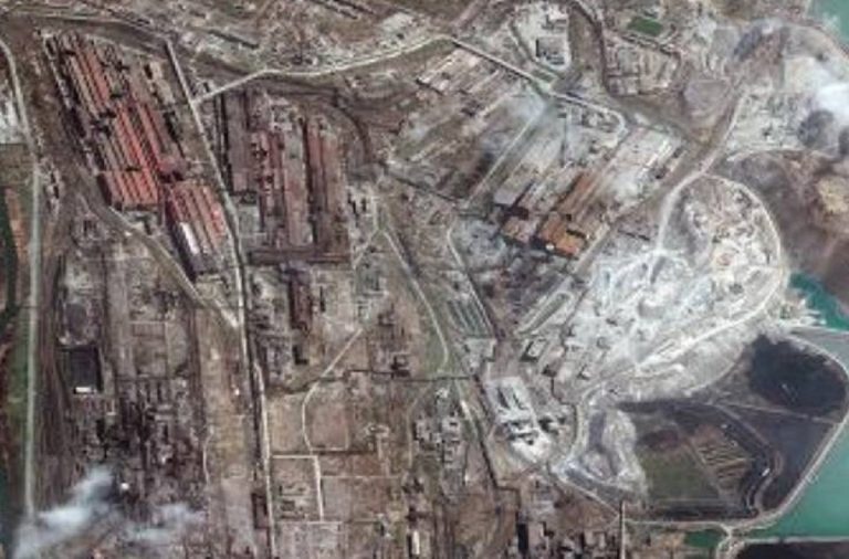 La Azovstal ripresa dall'alto