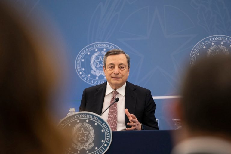 Il premier Mario Draghi