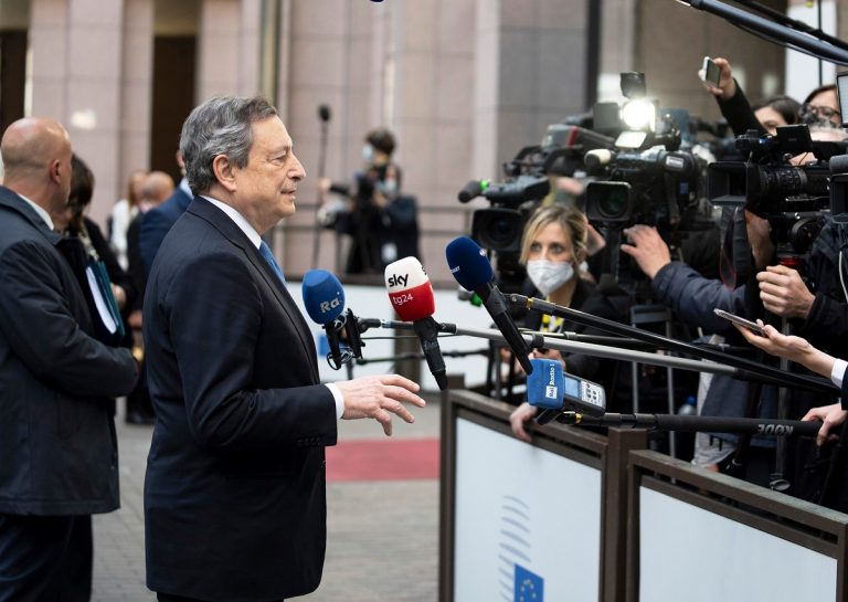 Il premier Mario Draghi