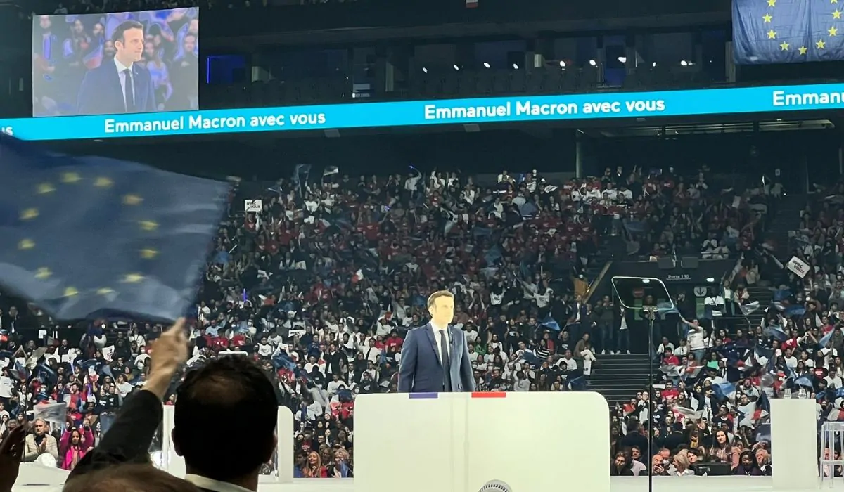 Francia Macron Comizio