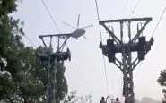 I soccorritori all'opera in elicottero