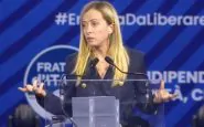 Screen dell'intervento di Giorgia Meloni alla Convention di Fratelli d'Italia