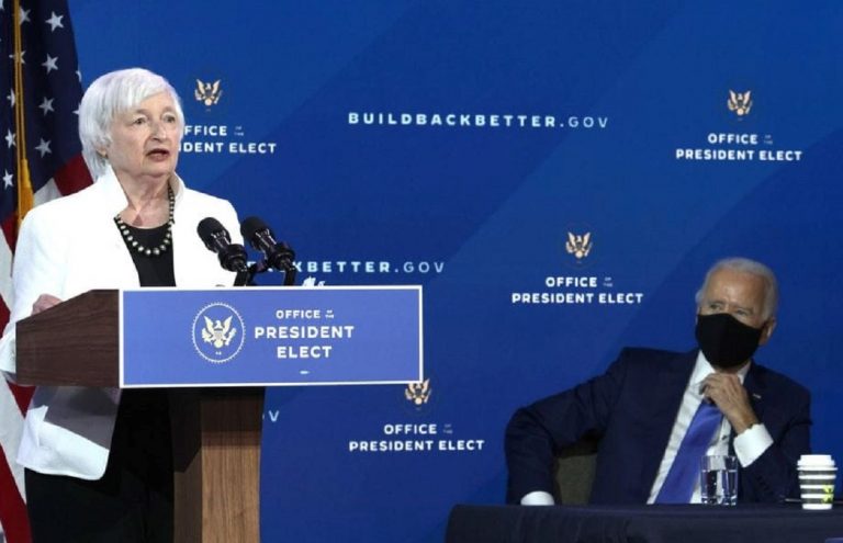 Jenet Yellen con Joe Biden