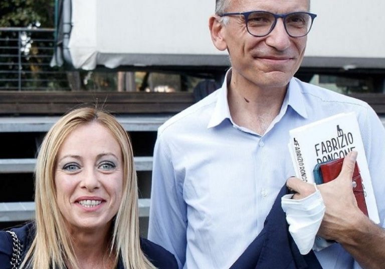 Giorgia Meloni ed Enrico Letta