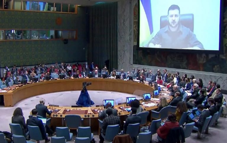 Zelensky parla al Consiglio di Sicurezza dell'Onu