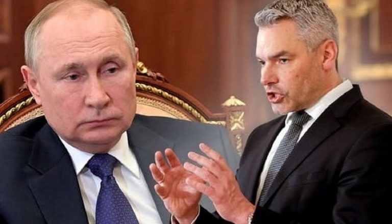 Vladimir Putin e Karl Nehammer