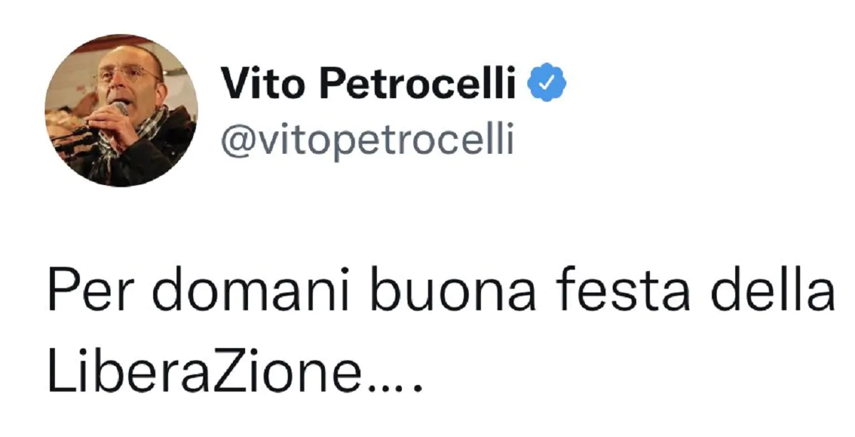 Tweet Petrocelli M5S