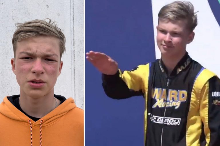 pilota russo kart saluto nazista