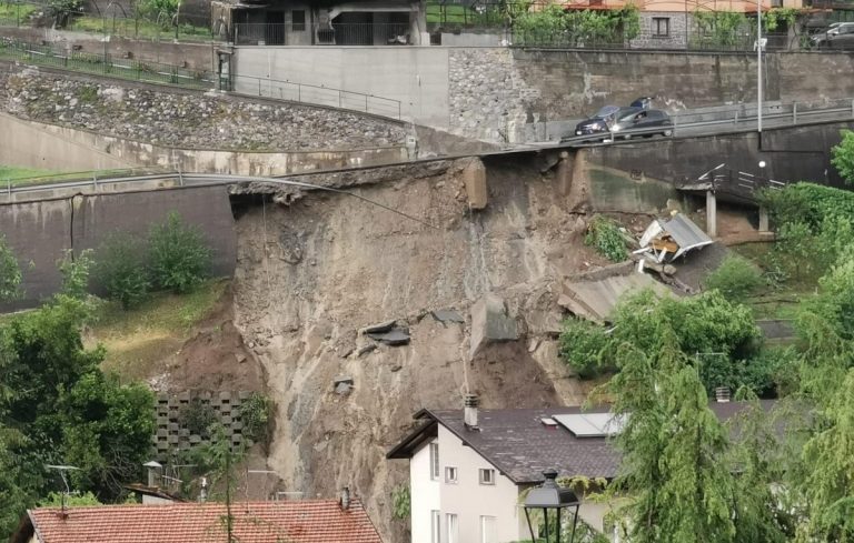La frana ad Angolo Terme