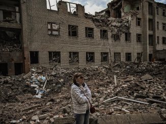 Un'immagine della desolazione a Kramatorsk
