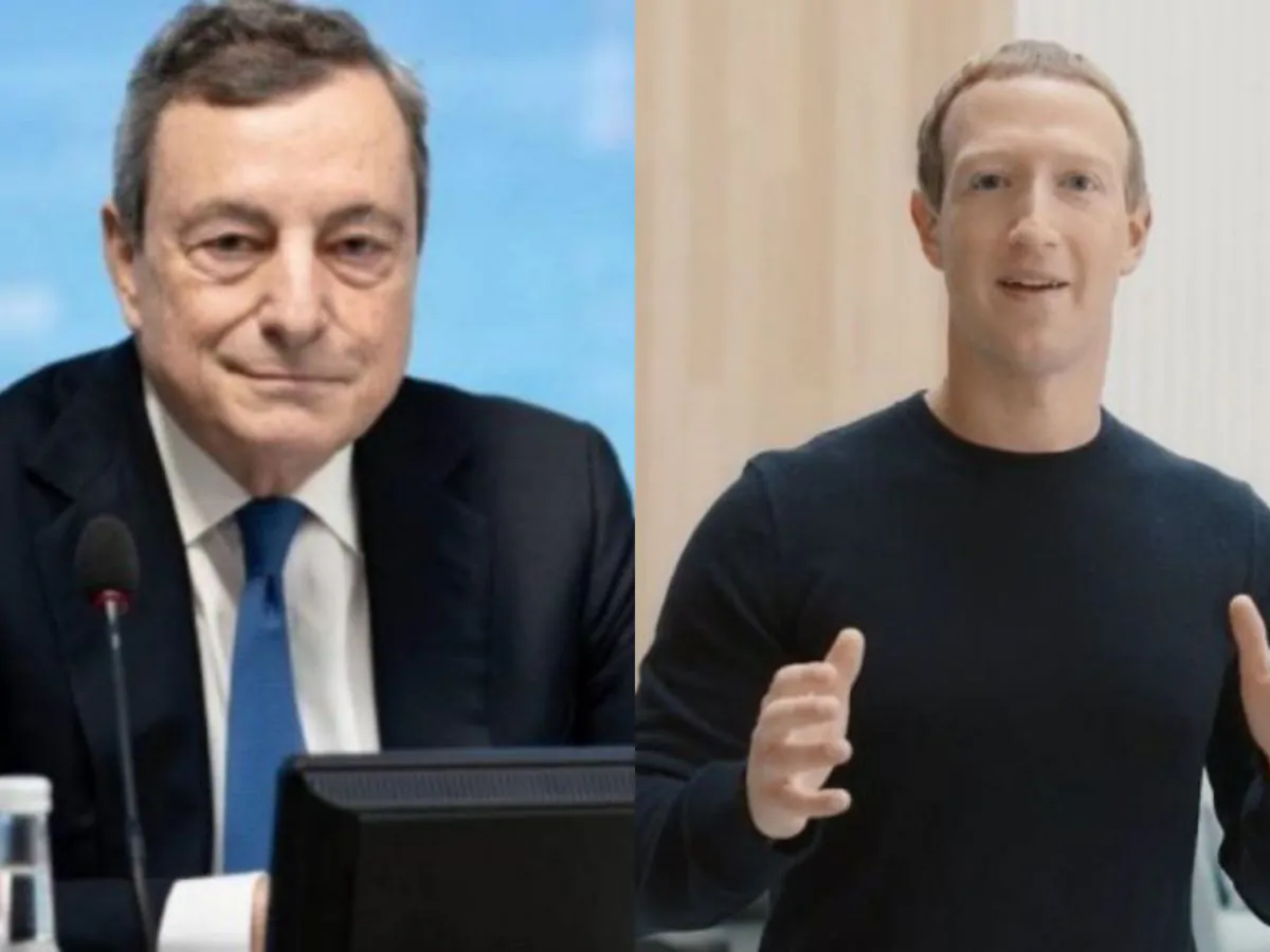 Mario Draghi e Mark Zuckerberg