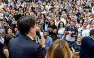 Giuseppe Conte in piazza