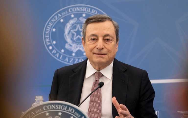Il presidente del Consiglio Mario Draghi