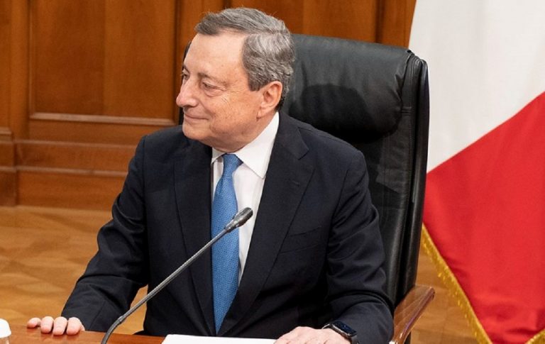 Il premier Mario Draghi