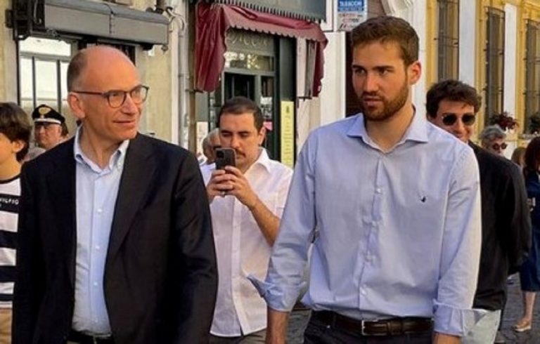 Enrico Letta con Andrea Furegato a Lodi