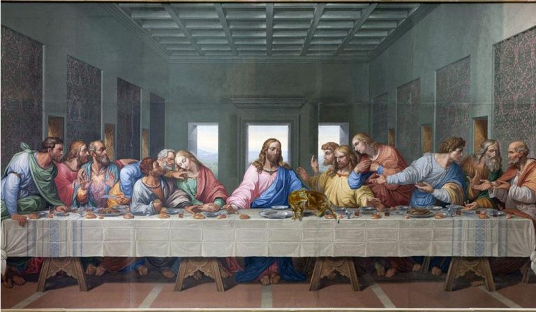 Il celebre Cenacolo di Leonardo con Gesù e gli apostoli