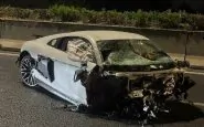 L'Audi di Mattia Orsus Brischetto distrutta dopo l'impatto
