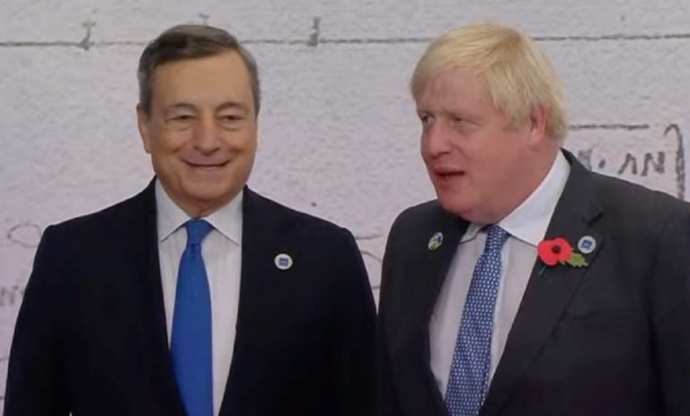 Mario Draghi e Boris Johnson