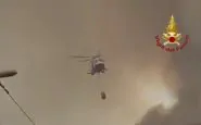 Un elicottero del 115 in azione sul Carso