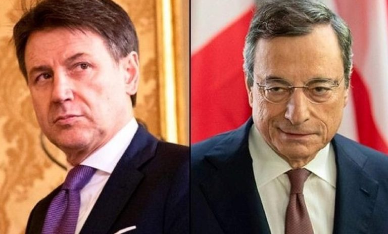 Giuseppe Conte e Mario Draghi