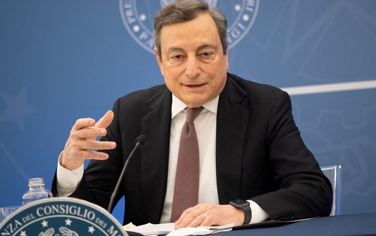 Il premier Mario Draghi