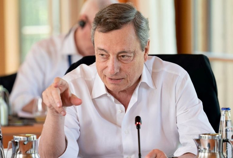 Il premier "uscente" Mario Draghi