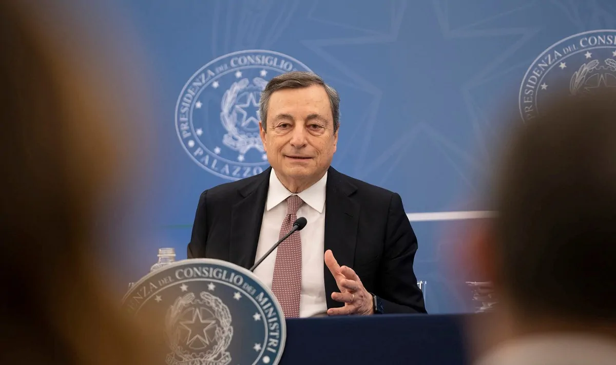 Il premier dimissionario Mario Draghi