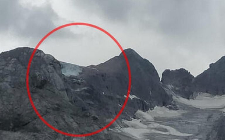 Il punto del distacco del seracco