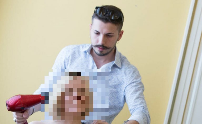 Michele Garruto al lavoro nel suo atelier