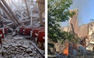 Il palazzo della Cultura distrutto a Mykolaiv