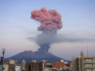 Il Sakurajima in attività