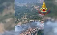 incendio a nord est di roma