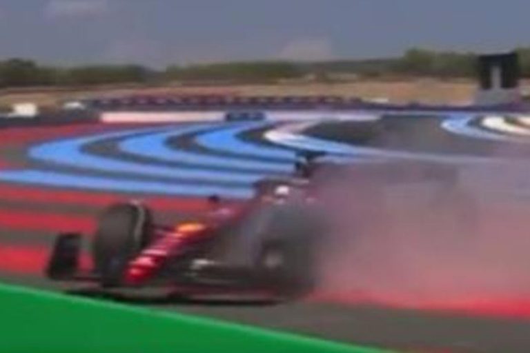 incidente Leclerc gp francia
